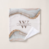 Agate Pierre Marbre Nom du monogramme (Gant de toilette)