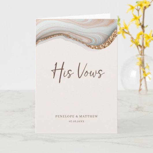 Agate Pierre Marbre Ses Vows Carte (Fleur jaune)