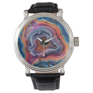 Agate plak horloge
