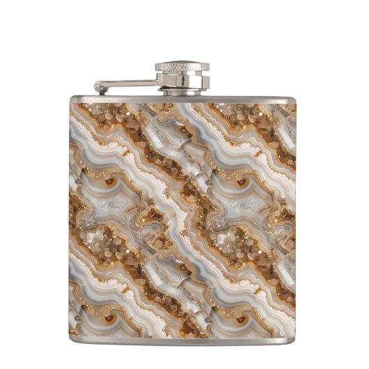 Agate Print Fles Heupfles (Voorkant)