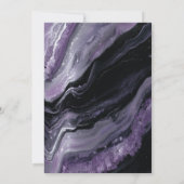 Agate Purple Black Modern Stylish 50th Birthday Kaart (Achterkant)