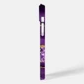 Agate Purple Gold Marble Nom personnalisé coque ip (Verso / Gauche)