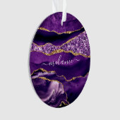 Agate Purple Gold Parties scintillant Marbre Perso (devant)