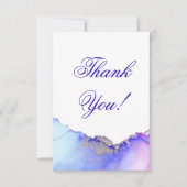 Agate Purple Mariage Carte de remerciements (Devant)