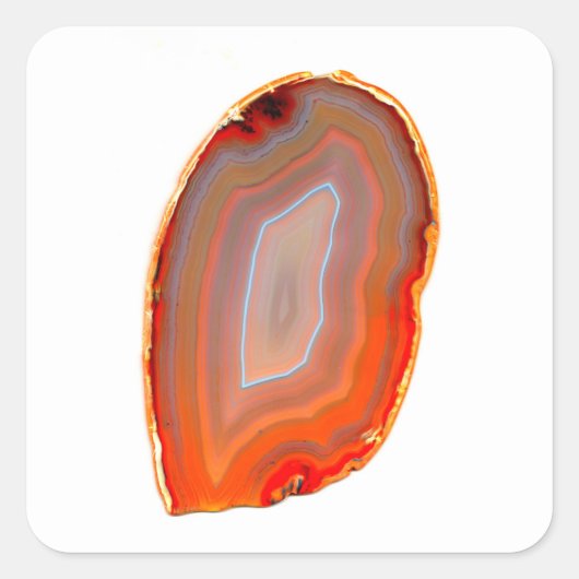 Agate Red Vierkante Sticker (Voorkant)