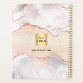 Agate roos gouden business logo elegant 2026 planner (Achterkant)