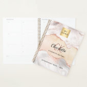 Agate rose or monogramme logo entreprise 2025 (Devant avec enveloppe)