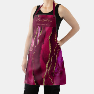agate rouge magenta tablier professionnel