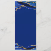 Agate Royal Blue en Gold Menu (Achterkant)