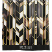 Agate segmentraster rechthoeken Isometrisch patroo Douchegordijn (Voorkant)