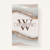 Agate Stone Marble Badge (Voorkant)