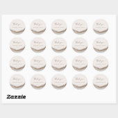 Agate Stone Marble Bedankt Classic Round Sticker (Vel)