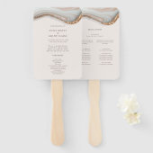 Agate Stone Marble Ceremony Programme Hand Fan Handwaaier (Voorkant en achterkant)