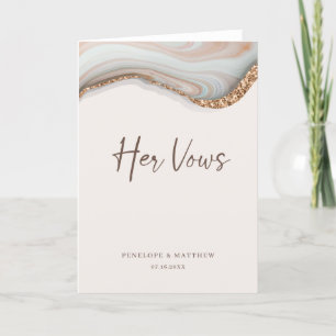 Agate Stone Marble her Vows Card Kaart