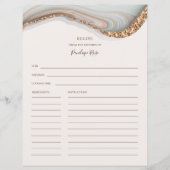 Agate Stone Marble Nom Recette Carte (Devant)