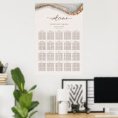 Agate Stone Marble Seating Chart Poster (Thuiskantoor)