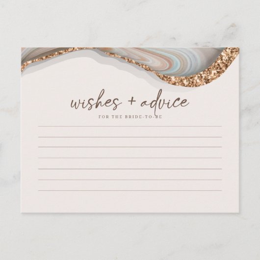 Agate Stone Marbre Bride À Être Carte Conseil (Devant)