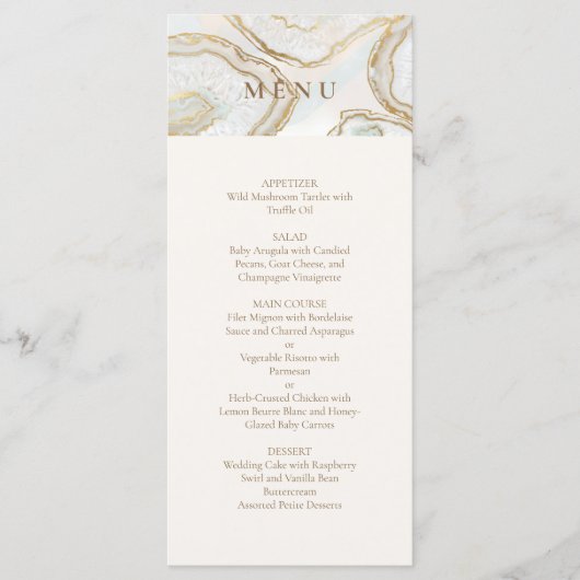 Agate Textuur Menu (Voorkant)