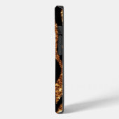 Agate Tiger Blue Glitter iPhone Mate Stoer Hoesje (Achterkant / Links)