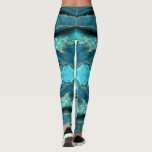 Agate Turquoise Blue Gold Aqua Turquoise Leggings<br><div class="desc">Leggings avec Agate Turquoise Blue Gold Parties scintillant Marbre Aqua Turquoise Geode Cadeau Personnalisable - ou Ajouter Votre Nom / Texte - Faites votre cadeau spécial! Redimensionnez et déplacez ou retirez / ajoutez du texte / des éléments avec l'outil Personnalisation ! Conception par MIGNED ! S'il vous plaît voir mes...</div>