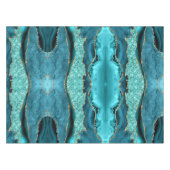 Agate Turquoise Blue Gold Aqua Turquoise Nappe (Devant (Horizontal))