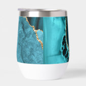 Agate Turquoise Blue Gold Parties scintillant Marb (Droite)