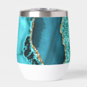 Agate Turquoise Blue Gold Parties scintillant Marb (Avant)