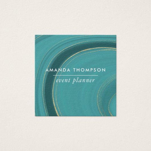 Agate Turquoise et Or (Devant)