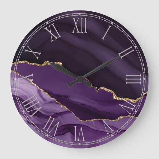Agate violet Décor Maison Grande horloge (Recto)