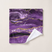 Agate Violet violet or Parties scintillant Géode N (Gant de toilette)