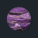 Agate Violet violet or Parties scintillant Géode N<br><div class="desc">Agate Violet violet Parties scintillant or Geode Nom personnalisé Marbre étincelant Anniversaire - Anniversaire ou Mariage Cadeau / Fournisseur - Ajouter votre nom - Texte ou Supprimer - Faire votre cadeau spécial - Redimensionner et déplacer ou ajouter du texte / des éléments avec outil de personnalisation. Conception par MIGNED. S'il...</div>