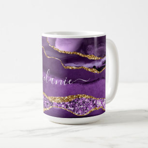 Agate Violet violet Parties scintillant or Mug Vot