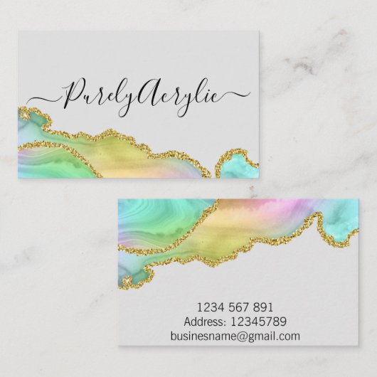 Agate Visitekaartje (Voorkant / Achterkant)