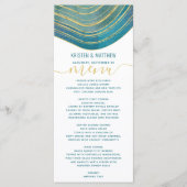 Agate Waterverf Blauwgroen Groen Menu (Voorkant)