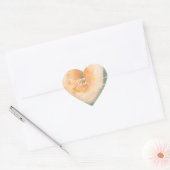 Agate Waterverf Geodes Coral Wedding Hart Sticker (Envelop)