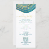 Agate Waterverf Gold Blauwgroen Green Wedding Prog (Achterkant)