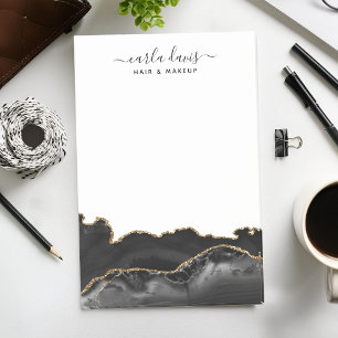 Agate Zwart En Goud Marmer Modern Salon Post-it® Notes