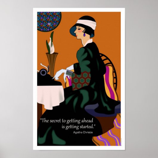Agatha Christie Motivatie Poster (Voorkant)