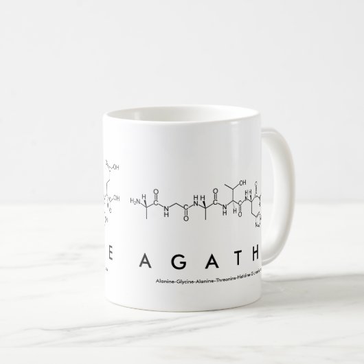 Agathe peptide nom mug (Devant droit)