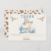  Agave Blue Green Cowboy Bedankt Card Kaart (Voorkant / Achterkant)