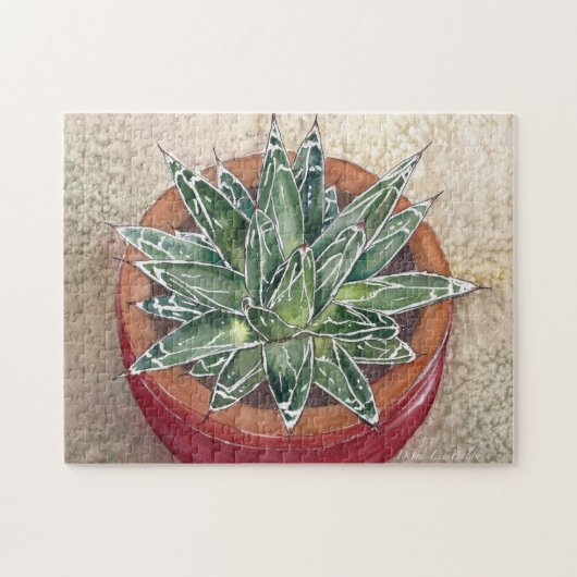 Agave in de pot-puzzel legpuzzel (Horizontaal)