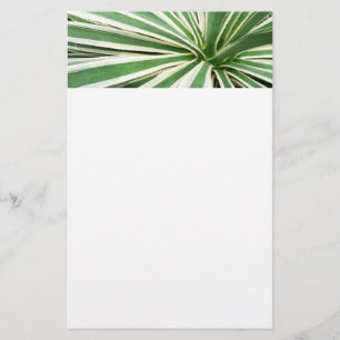 Agave Plant Green en White Striped Briefpapier