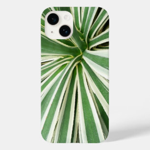 Agave Plant Green en White Striped Case-Mate iPhone 14 Hoesje