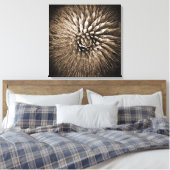 Agave Spikes Sepia Imprimer sur toile 22" x 22" (Insitu(Chambre))