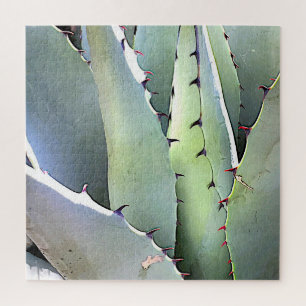 Agave vetplant cactus groen legpuzzel