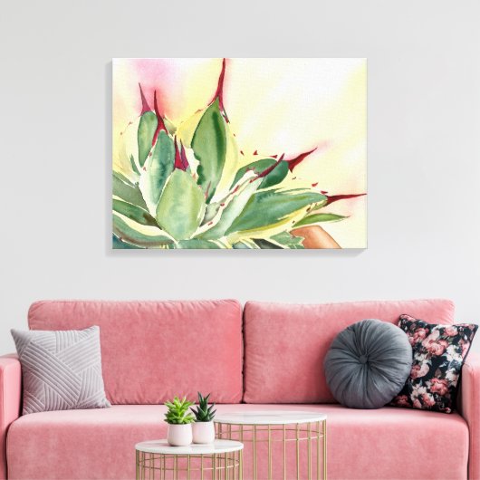 Agave Waterverf door Debra Lee Baldwin Canvas Afdruk (Insitu (Woonkamer))