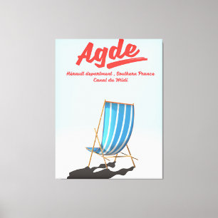 Agde, Hérault departement in zuidelijk Frankrijk r Canvas Afdruk