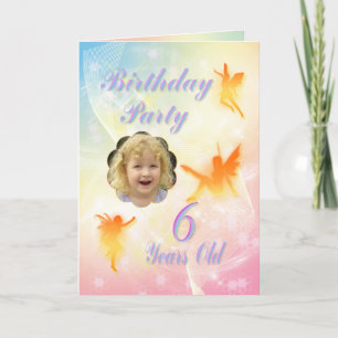 Âge 6, fée carte d'anniversaire