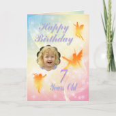 Âge 7, fée carte d'anniversaire (Devant)