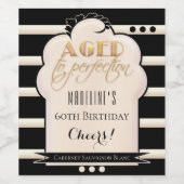 Âgé à la perfection Anniversaire Vin Étiquette (Étiquettes simples)